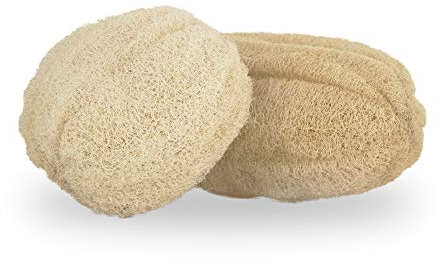 Loofah Moments™ Badeschwamm | Naturschwamm aus Luffa Vegan & Plastikfrei Duschschwamm & Peeling Luffaschwamm ca. 17 cm Handgenäht in Deutschland