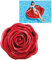 Intex 58783EU - Materassino Gonfiabile Mare Rosa Rossa, Vinile, Rosso, 137x132 cm