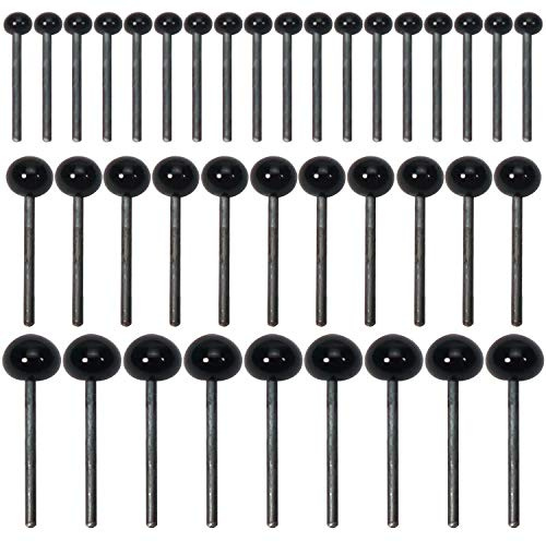 TOAOB 300 Piezas Ojos de Cristal Negros de 2 mm 3 mm 4 mm para Hacer Muñecas con Agujas de Fieltro Manualidades