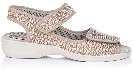 Doctor Cutillas 1729437 Sandalia 2 Gancho y Bucle Rejilla Mujer Taupe 37
