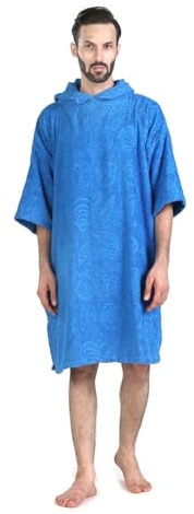 ALLEN & MATE Poncho de Surf à Capuche 100% Coton – Peignoir de Change Absorbant Plage & Piscine pour Homme et Femme
