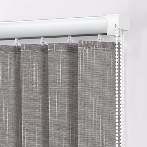 Cortina Lamas Verticales Opaca,Persianas Venecianas Verticales,Listones de 9cm,Persianas Venecianas Impermeable,para Puerta Corredera Ventana Francés,con Pesas y Cadena (W130xH130cm(51x51in))