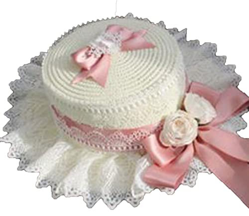 Haoyull Hat Women Girls Straw Hat Vintage Victorian Hat Sweet Derby Straw Hat Beach for Sun Hats for Girl Women Tea Party