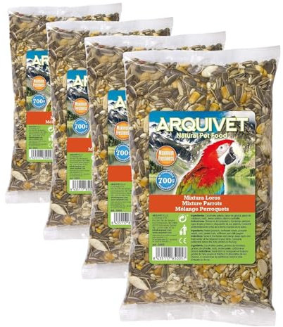 ARQUIVET - Mixtura para Loros - 700 gr - Alimento para Loros. (Paquete de 4)