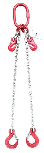 Suspension à 2 brins de 8 mm - Charge maximale : 2,8 t - Longueur : 1 m avec crochet de raccourcissement - Chaîne galvanisée