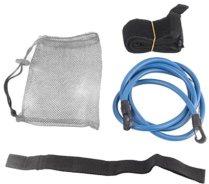 Multizenic Set da 4 Pezzi Corda di Salvataggio con Corda di Resistenza per Allenatore di Nuoto, Dispositivo di Allenamento Professionale per Il Nuoto, Attrezzatura ausiliaria per Esercizi di (Blu)