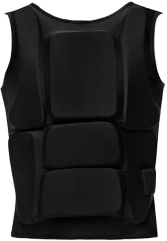 Brxmpn Plastron De Karaté Rembourré en Mousse, Gilet De Protection Abdominal Respirant pour L'entraînement À Boxe Au Karaté.
