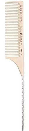 Cricket Silkomb Pro-55 Rattail Hair Cutting Comb - Silicone-Injected, Seamless Teeth with Dual Tooth Pattern for Precision Cutting, Styling, Ideal for All Hair Types