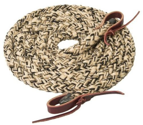Weaver Leather Silvertip Hollow Braid - Redine da 1,5 cm x 2,3 m, Colore: Marrone Chiaro/Nero/Marrone