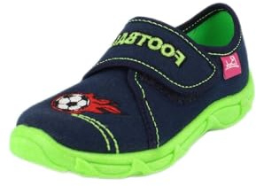 Beck Garçon Football Chaussons, Bleu, 34 EU