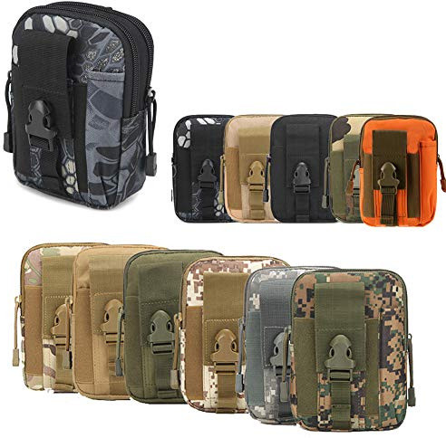 ZhaoCo Tactical Molle Pouch, Compact Utility Belt Pouch Military Army EDC Pouch Waist Bag Fanny Packs for Sports Hiking Camping