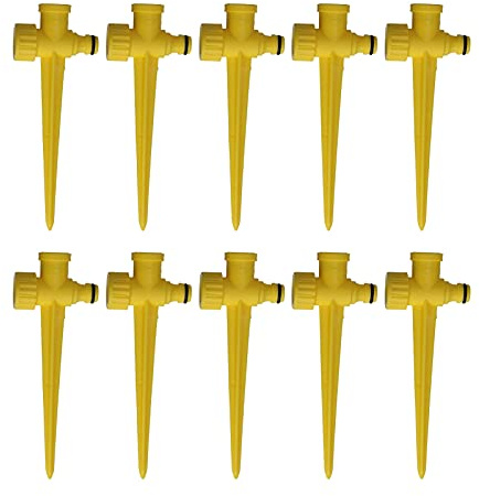 10PCS Lawn Sprinkler Spikes, 1/2inch Female Thread Interface Watering Sprinklers Yard Grass Irrigation System Connector