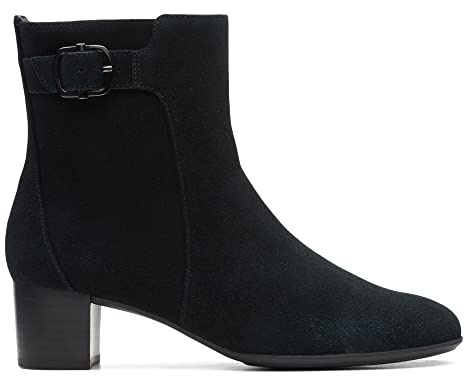 Clarks Linnae Up Bottes en daim Noir Taille 38, Noir, 38 EU