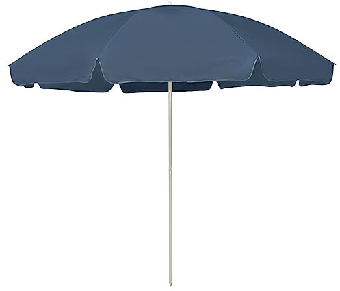vidaXL Strandschirm Kippbar Sonnenschirm Balkonschirm Gartenschirm Ampelschirm Marktschirm Schirm Terrassenschirm Garten Blau 300cm