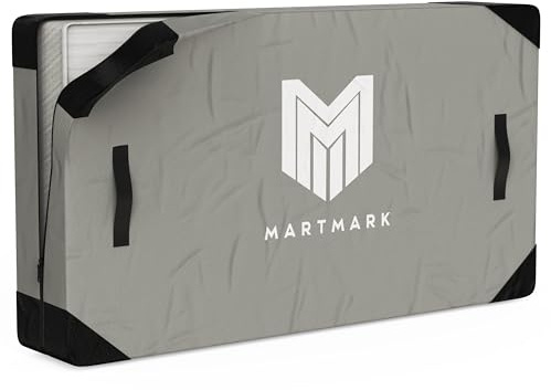 MartMark Funda Colchón Mudanza 90x190 cm con 4 Asas Reforzadas - Bolsa de Almacenamiento Impermeable con Doble Capa Técnica y Cremallera Gruesa - Protector Resistente de Transporte Reutilizable