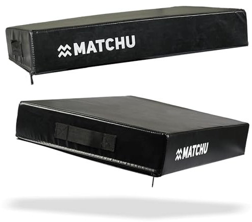 MATCHU - Drop Pads - 2er Set - Hochwertige Dämpfung - Strapazierfähiger Schaumstoff - Strapazierfähiger PVC Bezug - 75x57x15 cm - Schwarz