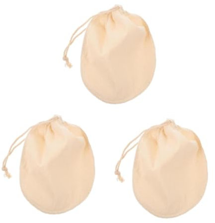 Alipis 3 Pièces -filtres De Brassage Passoire Pour Sachet De Gelée à Lait De Soja Filtrants à Café Pour Cafetière Sachets De Thé Réutilisables Passoire à Jus Beige Coton