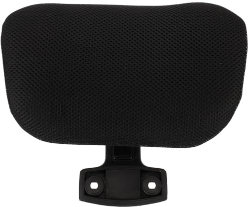 PAMINGONO Cuscino Poggiatesta Regolabile per Sedia Ufficio Supporto Comfort Testa e Collo Accessorio Facile da Installare per Poltrona Computer Nero con Clip Sollievo Dolore Cervicale