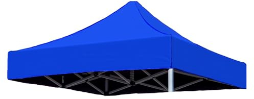 Ersättning, lusthus, baldakin, tak, vattentåligt PVC-skydd för trädgård, lusthus, solsäkert och värmeisolering, utomhusskydd för trädgård och camping (1,5 m x 1,5 m blå)