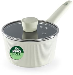 Russell Hobbs Côte keramik 16 cm kastrull – smidd aluminiumkropp med PFAS-fri non-stick beläggning, soft-touch-handtag, glaslock med ångventil, induktionskompatibel