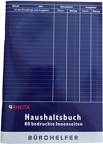 Rheita 5015-3 Haushaltsbuch mit Kostenaufstellung, A5, 80 bedruckte Innenseiten