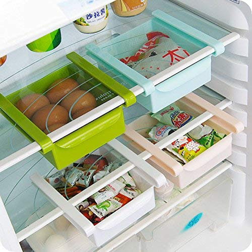 Uteruik Frigorifero Freezer Space Saver Organizer Storage Rack Shelf Holder cassetto Frigorifero Storage Box