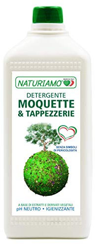 DETERGENTE per MOQUETTE & TAPPEZZERIE - RIMUOVE MACCHIE e SPORCO e RILASCIA FRESCA PROFUMAZIONE - 1 kg - NATURIAMO