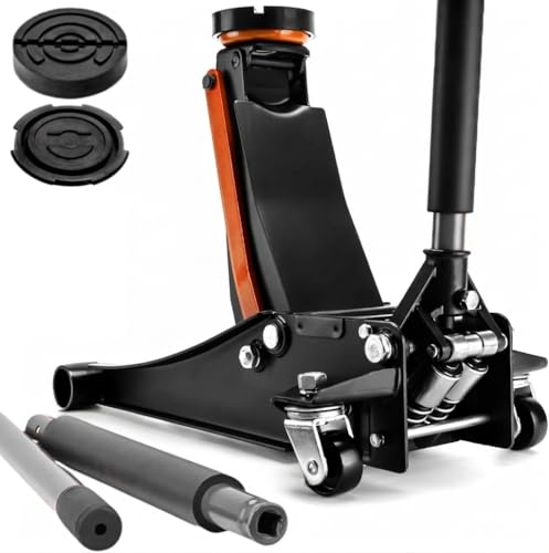 Gato para Coches Bajos Extra Largo con Doble Piston 3,5 TONELADAS (3500 KG) - Gato DE Carretilla Profesional