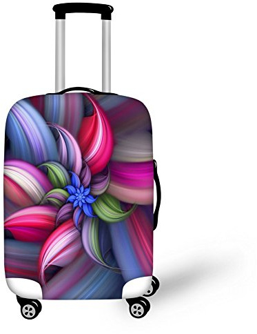 Dremagia Flower 3D Printed Travel Luggage Cover Baggage Suitcase Protector Fit 18-21 Inch Luggage