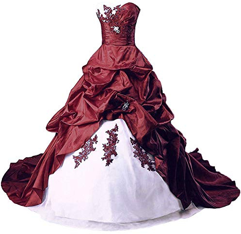 Zorayi Robes de mariée Longue Taffetas Robe de Nuptiale Robes de Bal Vêtements de mariée Femmes sans Bretelles