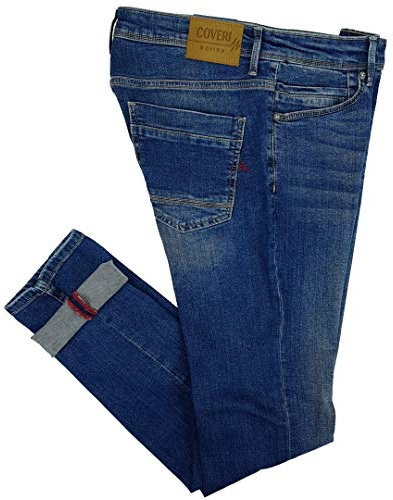 Coveri Jeans Uomo Slim Fit Denim 5 Tasche 46 48 50 52 54 56 58 (IT, Numero, 46, Regular, Regular, Denim)