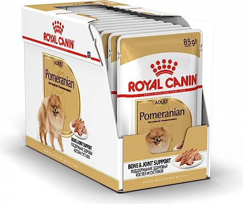 Royal Canin Pomeranian Adult | 12 x 85 g | Alleinfuttermittel für Hunde (Mousse) | Für ausgewachsene und ältere Zwergspitze | Ab dem 8. Monat | Angepassten Mineralstoffgehalt