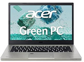 Acer Aspire Vero (AV14-51-79KC) Green Laptop | 14 FHD Display | Intel Core i7-1255U | 16 GB RAM | 512 GB SSD | Intel Iris Xe Grafik | Windows 11 | QWERTZ Tastatur | grau