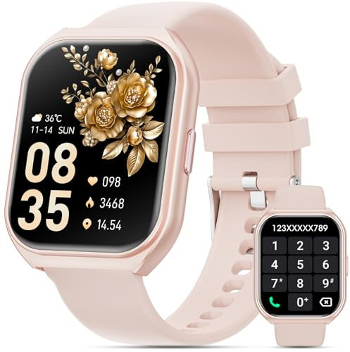 Reloj Inteligente Hombre Mujer, 1.85 HD Smartwatch con Llamadas Bluetooth, Reloj Deportivo con Pulsómetro, Monitor de sueño, Podómetro , IP68 Impermeable Actividad Fitness Watch para Android iPhone
