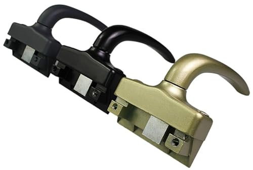 Manilla Ventana Manijas de ventana abatible, pestillo de puerta y ventana de aleación de aluminio, seguridad for niños, manija de límite, ventana plana bloqueable Manilla Puerta Ventana(Noir,Left)