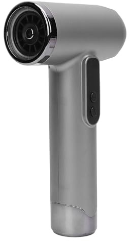 Sladdlös Hårfön, 100000 RPM, Laddningsbar Hårfön, 15000mAh Bärbara Hårtorkar med Munstycke, Batteridriven Hårfön för Resecamping (SILVER)
