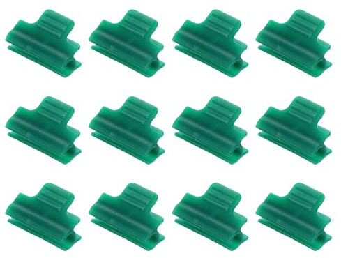 QUARKZMAN Gewächshausklammern für 5/16 Zoll PVC Rohr, 12 Stück Folienklammern Schattierungsnetzstangenclip Gartentunnel für Reihenabdeckung, Gewächshaus Kunststofffolie (Dunkelgrün)