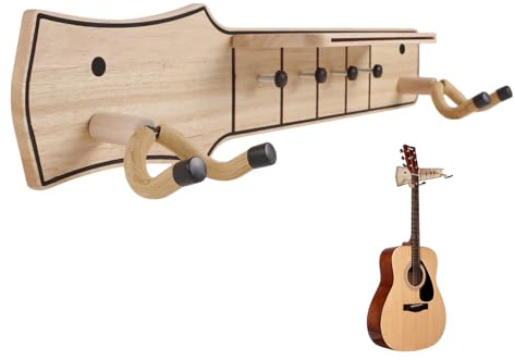 Gitarrförvaringskrokar i trä, gitarrväggfäste, väggfäste för gitarr, ukulele- | stöd för gitarrhängare, väggkrokar för