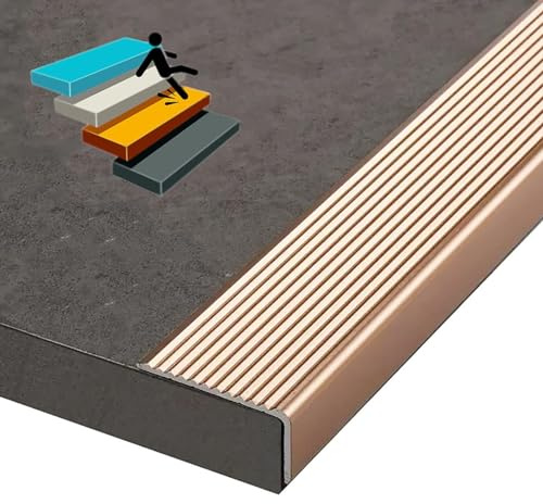 Profilo per bordi di gradini, Profilo for scale a forma di L in lega di alluminio da 2 mm, 90 cm, multicolore, varie misure(Purple,W 70mm)