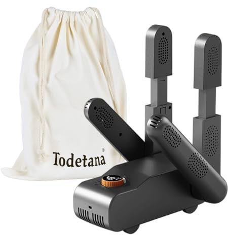 Todetana Boot and Shoe Dryer, Portable Shoe & Glove Dryer with Boot Heater, Dual Rack Boot Dryer & Glove Warmer for Work Boots and Ski Boots