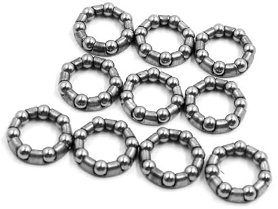 Gyrodymix 10 Piezas Rodamiento Jaula de Bolas para Bicicleta 12mm Diám. Interior Rodamiento 7 Bolas del Eje Rueda Delantera Producto Duradero