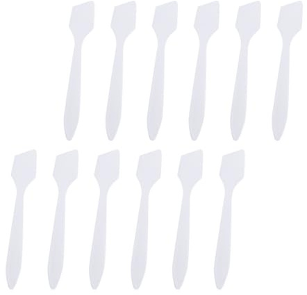 DIYEAH Spatola per Lozione e Cucchiaio per Crema per Occhi 200 Pezzi Resistenti in Plastica per Applicazione Maschere Viso a Casa e Viaggio