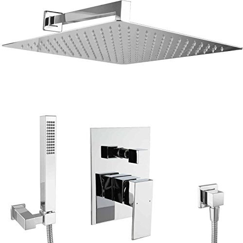 PaulGurkes Unterputz Dusch Set 40cm Eckig Duschsystem XXL