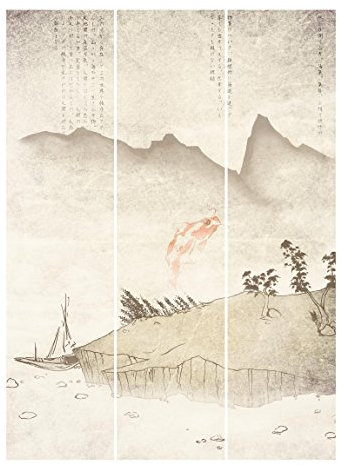 Bilderwelten Schiebegardinen No.MW8 Japanische Stille Deckenhalterung 3X á 250 x 60cm