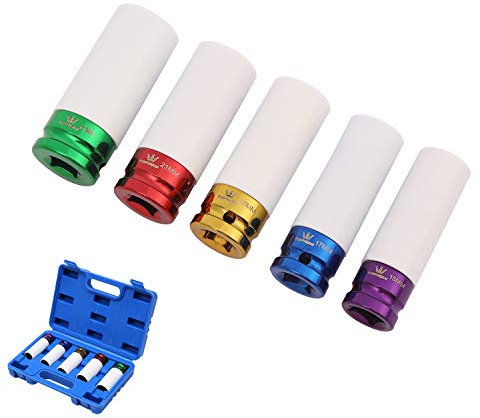 TOPWAY Alloy Wheel Impact Socket Set 5pc 1/2 Sq Drive