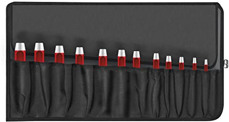 Paffrath 0220032 Juego de 8 Sacabocados de golpe cilíndricos DIN 7200 forma B (3-5-7-8-10-13-16-19 mm)