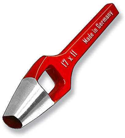 Henkellocheisen 17 x 11 mm Langlocheisen oval Locheisen geschmiedet