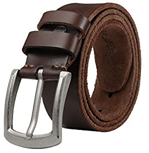 BELTER Ledergürtel Herren Gürtel für Männer 38mm Echter Leder Jeansgürtel mit Geschenkbox (110cm,Braun)