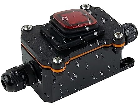 Nizirioo IP65 Impermeable Interruptor Basculante: 30A 220v Botón Interruptor, Tipo de Empuje Interruptor Pequeño para Maquinaria Textil Universal Interruptorde Basculante