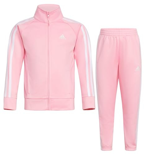 adidas Front Jacket And Joggers Set Classic Tricot Jacket and Jogging Trousers with Front Zip for Girls and Girls, pink light, 4 Years